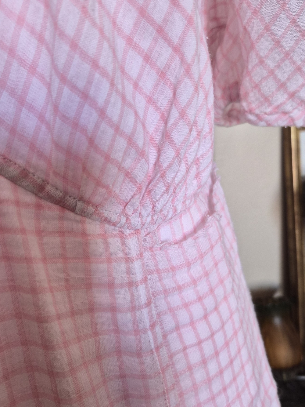 Loveshackfancy Cotton Pink Gingham Cottagecore Dress - Picture 4 of 8
